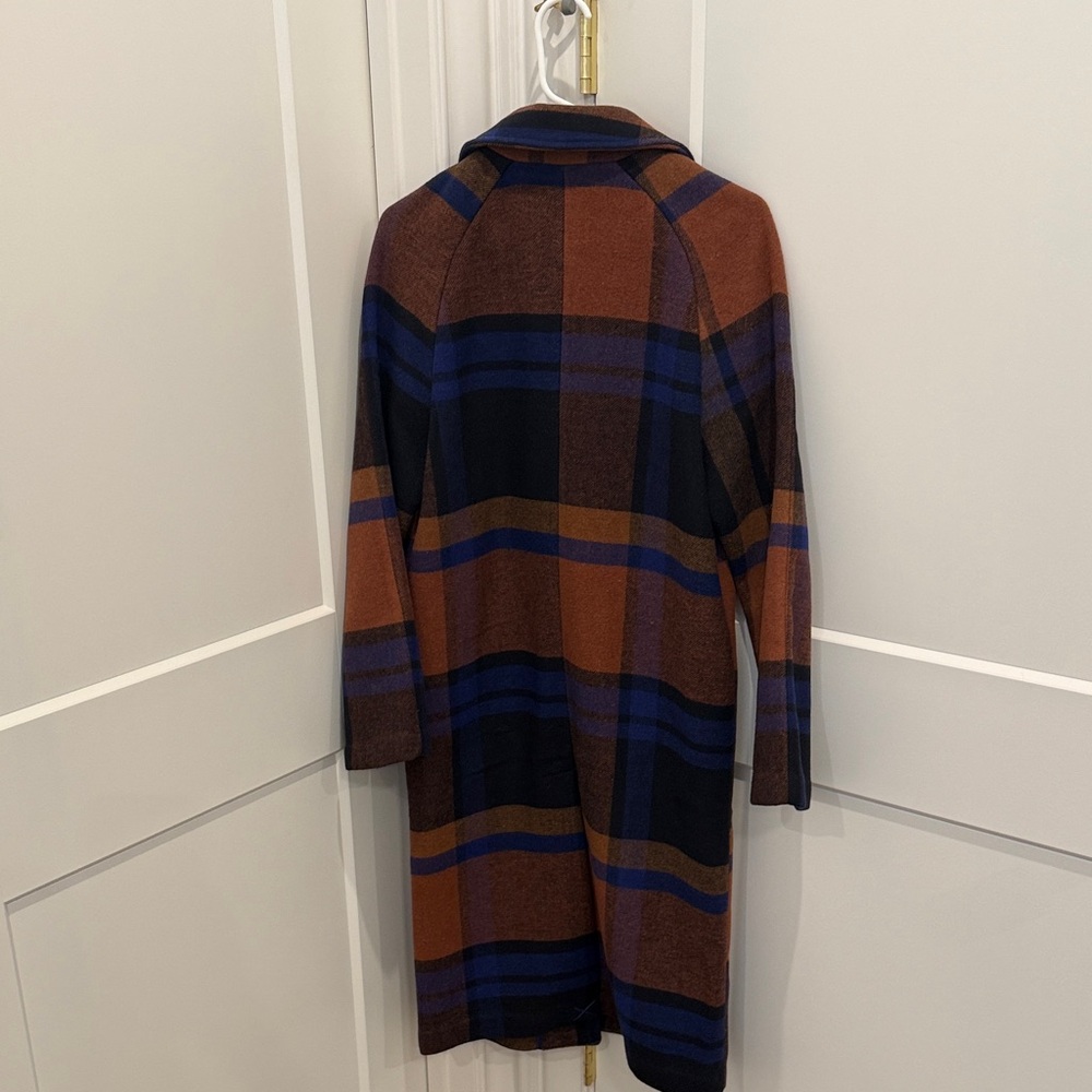 Avec Les Filles Multicolor Plaid Trench Coat - Picture 5 of 5